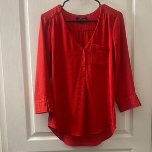 Fred David Vibrant Red Blouse